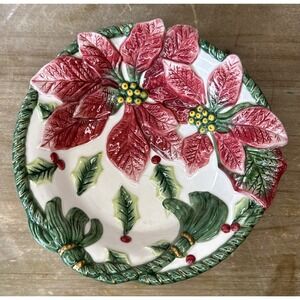 Fitz And Floyd Christmas Poinsettia Dish Potpourri Candy For All Seasons